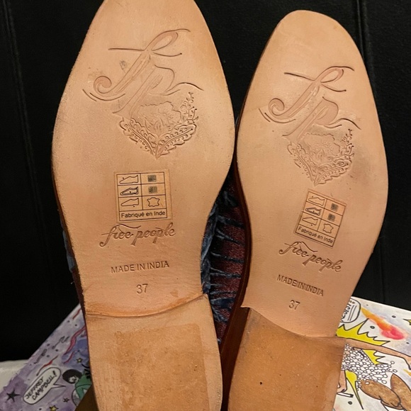 Free People Hieress Women’s Mules Butterfly Effect Fur Lined Shoe US 7 NIB - Picture 7 of 16